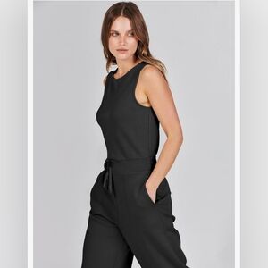 Women's Casual Summer Jumpsuit, Stylish Romper, Sleeveless, Wide Leg, Long Pants